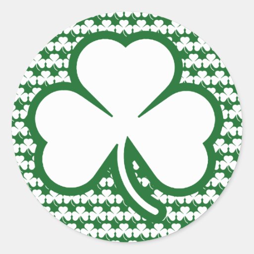 Shamrock Classic Round Sticker | Zazzle
