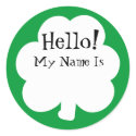 Shamrock Sticker Name Tags sticker