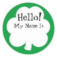 Shamrock Sticker Name Tags sticker