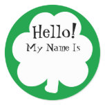 Shamrock Sticker Name Tags Shamrock Sticker Name Tags