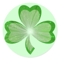 Shamrock sticker round green