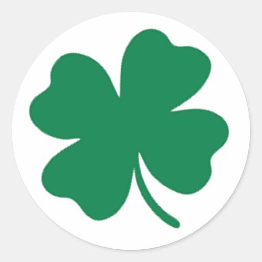 Shamrock Sticker Round Stickers | Zazzle