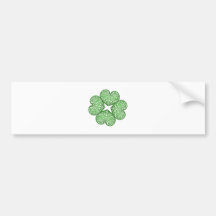 Shamrock Swirls Bumper Sticker