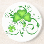 Shamrock Swirls Beverage Coasters