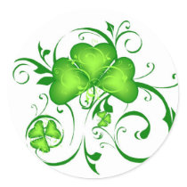 Shamrock Swirls Stickers