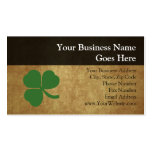 Shamrock with Vintage Gold Business Cards