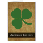Shamrock with Vintage Gold Card