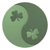 Shamrock Yin Yang Sticker