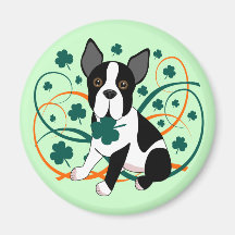 Shamrockin'  Terrier Refrigerator Magnet