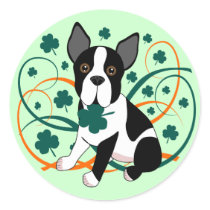 Shamrockin' Terrier stickers by totallypainted Shamrockin' Terrier stickers