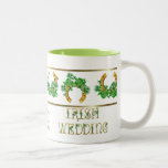 Shamrocks and Gold Irish Wedding Mugs