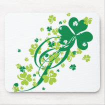 Shamrocks and Swirls Mousepads