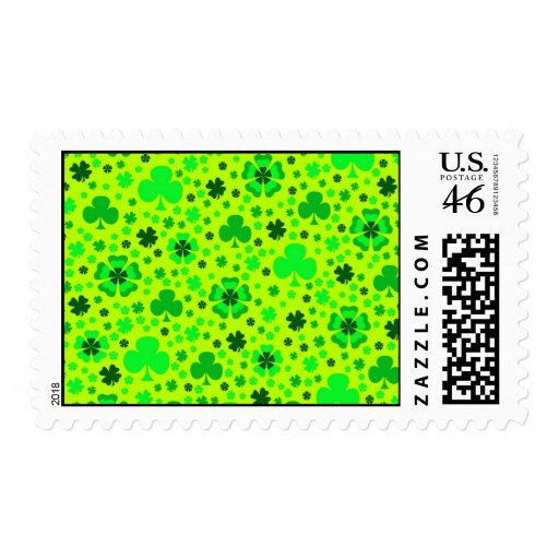 Shamrocks & Clover St. Patrick's Day Postage Stamp