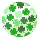 Shamrocks Envelope Seals - Green Round Sticker