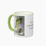 Shamrocks in a Vintage Bottle mugs