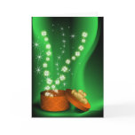 shamrocks magical St Patrick's day card cards