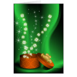 shamrocks magical St Patrick's day card cards