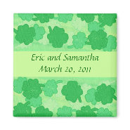 Shamrocks, Save the date wedding magnets magnet