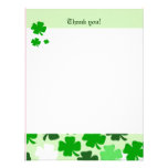 SHAMROCKS St Patricks day 4x5 Flat Thank you note Personalized Invites