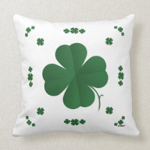 Shamrocks Throw Pillows