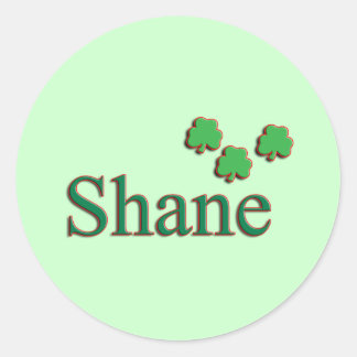 shane gifts sticker mens round classic name