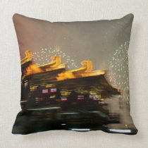 Shanghai fireworks throw pillows