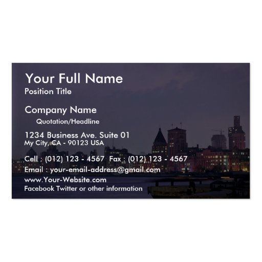 Shanghai Harbor, China Business Card (front side)