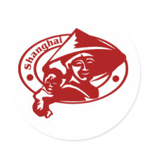 Shanghai Round Stickers