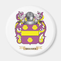 Shanks Coat of Arms (Family Crest) Fridge Magnets
