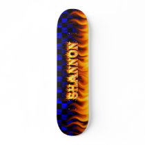 shannon skateboard fire and flames design.