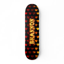 shannon skateboard fire and flames design.