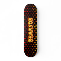 shannon skateboard fire and flames design.