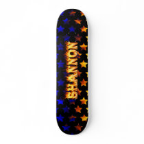 shannon skateboard fire and flames design.