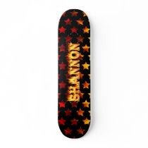 shannon skateboard fire and flames design.