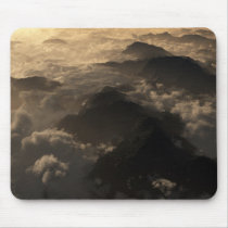 mountains, chinese, clouds, shanshui, digital, blasphemy, Mouse pad with custom graphic design