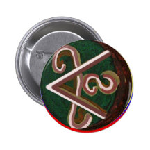 Shanti = Peace Pinback Button
