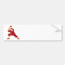 Shaolin Kung Fu Martial Arts Master Retro Bumper Stickers