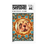 Shar-pei Art postage