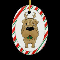 Shar-Pei Christmas Ornament ornaments