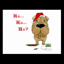 Shar-Pei Christmas postcards