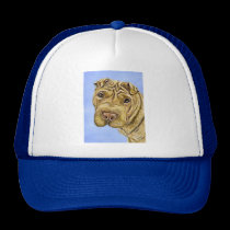 Shar Pei Dog Art - Aspen hats