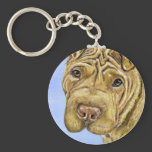 Shar Pei Dog Art - Aspen Key Chains