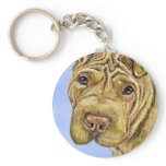 Shar Pei Dog Art - Aspen Key Chains