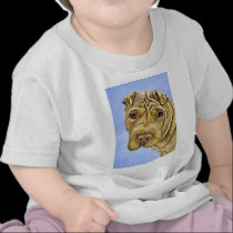 Shar Pei Dog Art - Aspen t-shirts