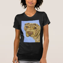 Shar Pei Dog Art - Aspen t-shirts