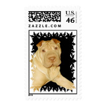 Shar Pei Dog Postage Stamp