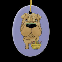Shar-Pei - Easter Bone Hunt, Anyone? ornaments