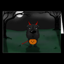 Shar-Pei Halloween Devil cards