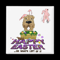 Shar-Pei Happy Easter magnets