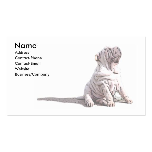 Shar-pei Profile Card Business Card (front side)